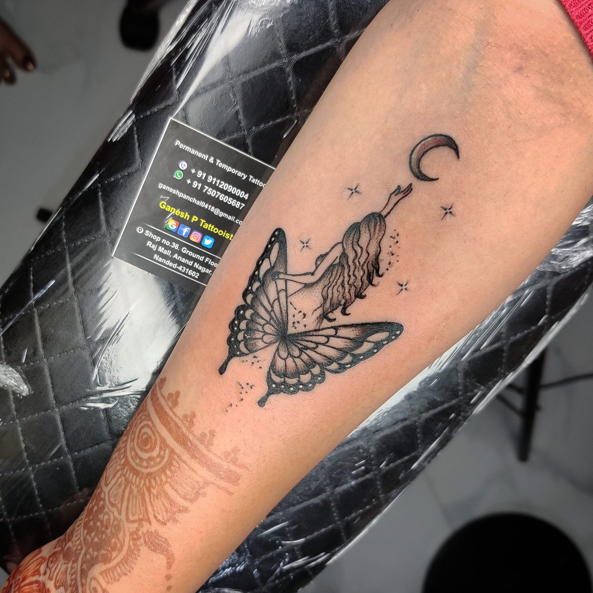 3d shaded butterfly girl tattoo  JB Tattoo Creation  Facebook
