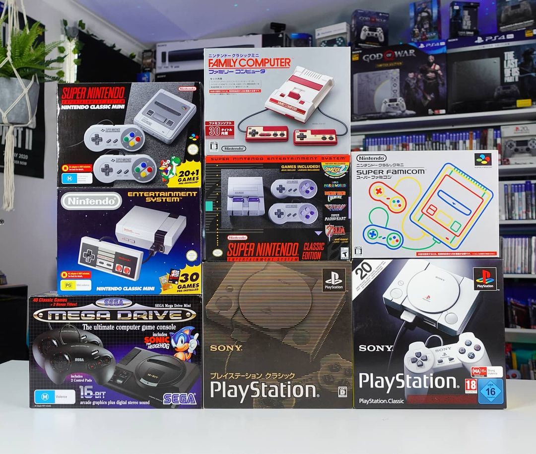 n4sa's tweet photo. Do you have a favourite Mini console?
#nintendo #nes #nesmini #snes #snesmini #famicom #famicommini #sega #segamegadrive #megadrivemini #sony #playstation #psclassic #retrogamer #retrogaming #gamesroom #retrocollective #gamer #gamerlife #AussieGamers #videogames https://t.co/7CXkWj1dcq
