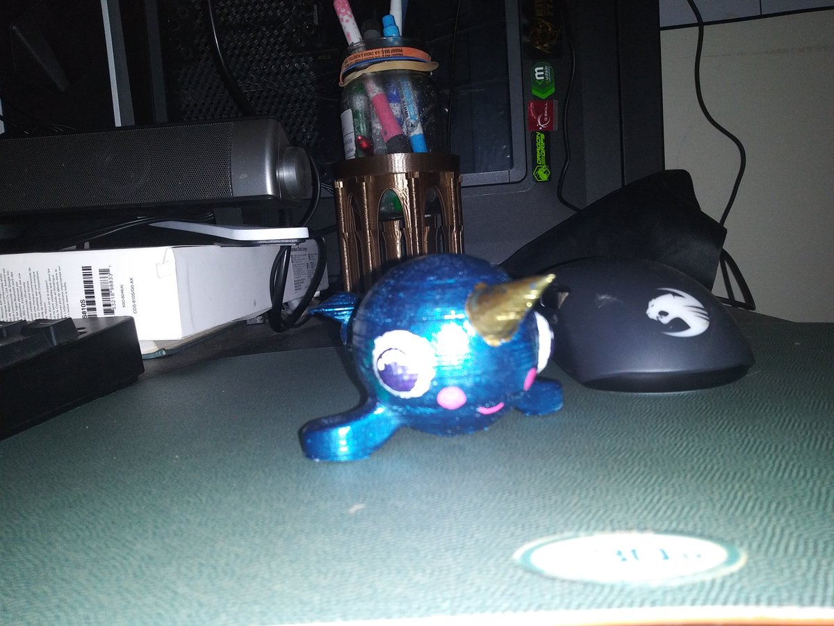 EdubsMcTweet's tweet photo. Graem made me the cute thing. I like narwhals. https://t.co/RBzW2iAJTi