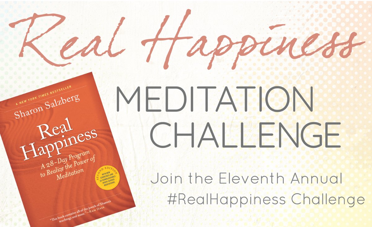 BobThurman's tweet photo. Real Happiness Challenge #CommitToSit with @SharonSalzberg! https://t.co/bOrh3mh527 https://t.co/8UufMuwTMo