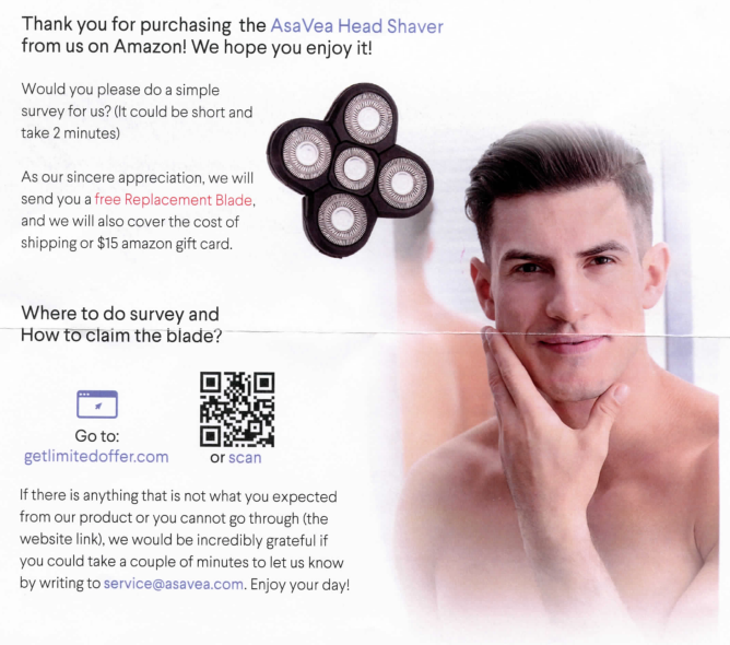 Another report of a blatant pay-for-5-star program from an <a href="/amazon/">Amazon</a> seller.  Customer says that when they went through the process with a 4-star review, it said they weren't eligible for the $15 gift card.