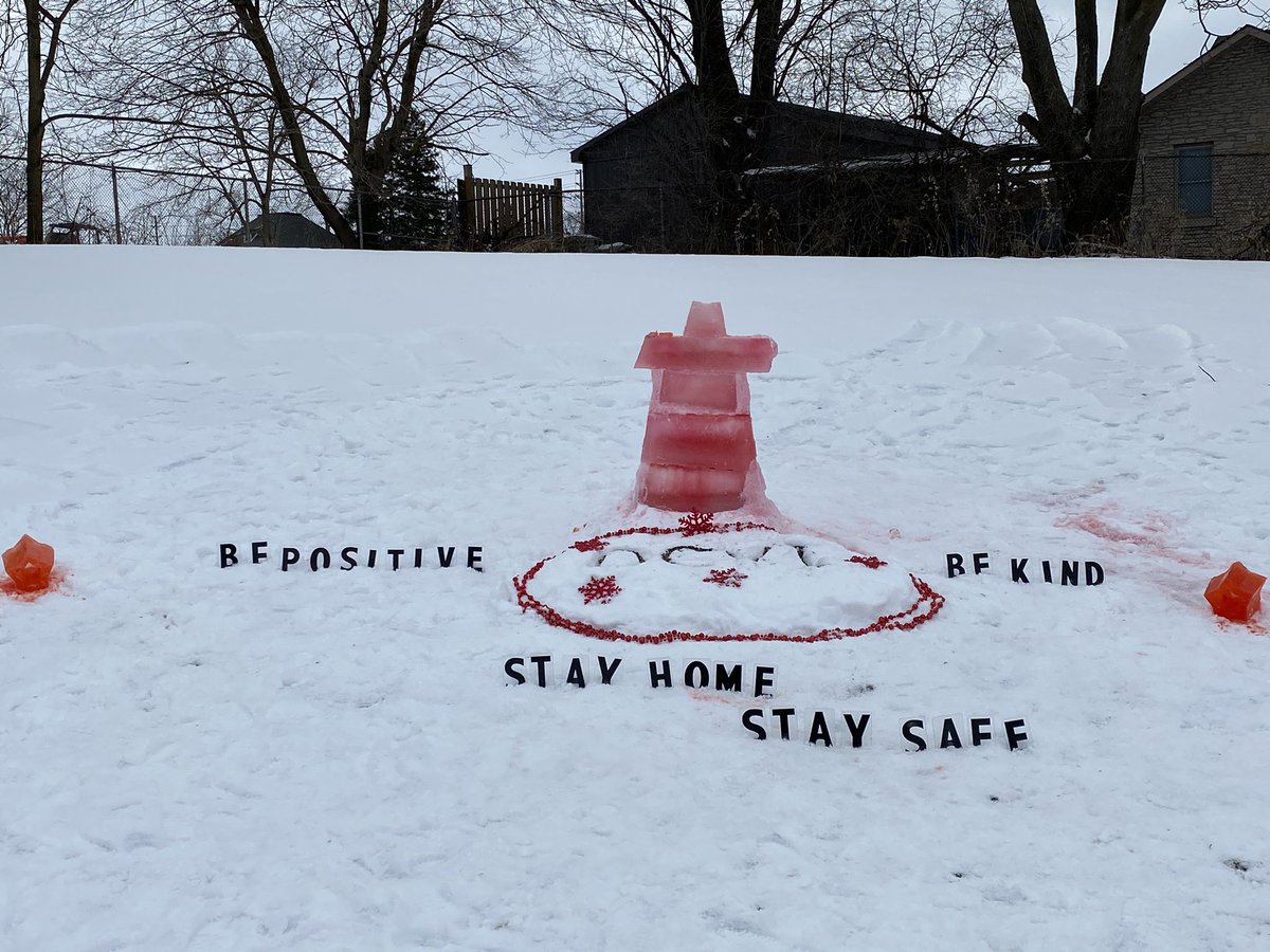 ellebett's tweet photo. Working together-Outdoor fun-Positive energy! @DCVI_Salukis   #salukisstrong #StaySafe #snowsculptingchallenge https://t.co/7egGoXCLwJ