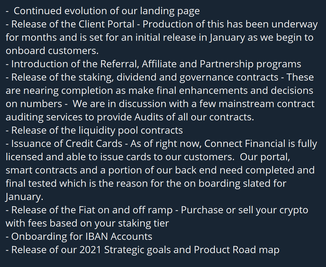 The full  $CNFI roadmap is yet to be released, but the team have been hard at work on the project for ~12 months.The first release of cards are due to be delivered by the end of Jan 2021.Preparatory reading attached below: