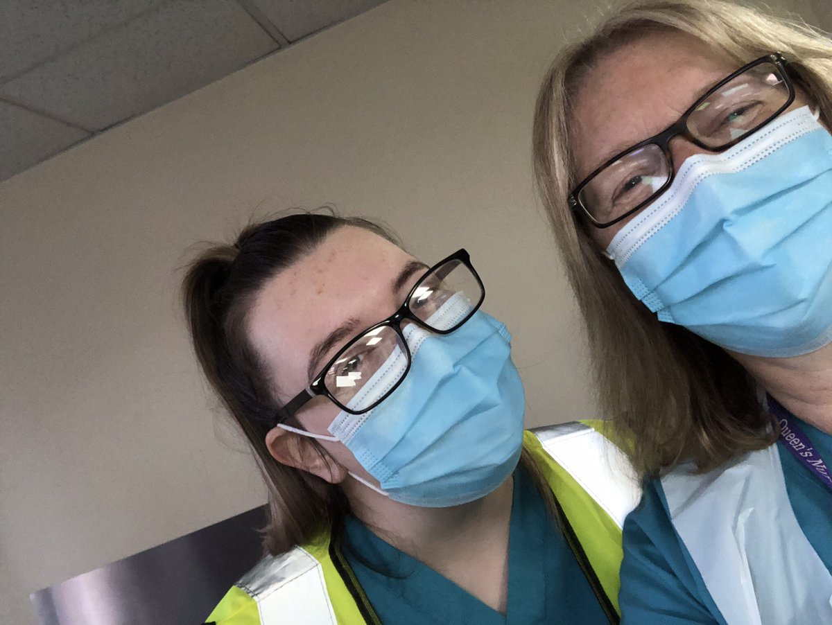 vickers_tricia's tweet photo. @Gpnsnn @sarah_searz @Mrs_Cullen87 Here’s a piccie of me as an immuniser, my hubby as a car park Marshall and my daughter on admin duties at our first covid vaccine clinic- it was a truly emotional and momentous 2 days for all involved and every vaccine counted for 1100 vulnerable patients https://t.co/qinFmchowa