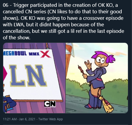 CEOofPearl's tweet photo. since Cartoon Network is trending, i want you to remind what they took from us by cancelling ok k.o https://t.co/ELwyTmdO4O