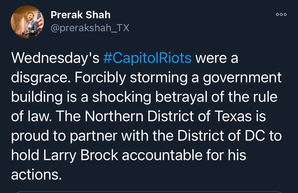 Less than 48 hours after this story ran, Brock was arrested in Texas and charged in federal court. The case will be prosecuted by  @USAO_DC’s Counterterrorism Section and  @TheJusticeDept’s National Security Division. Statements from  @USAO_DC and  @prerakshah_TX below.