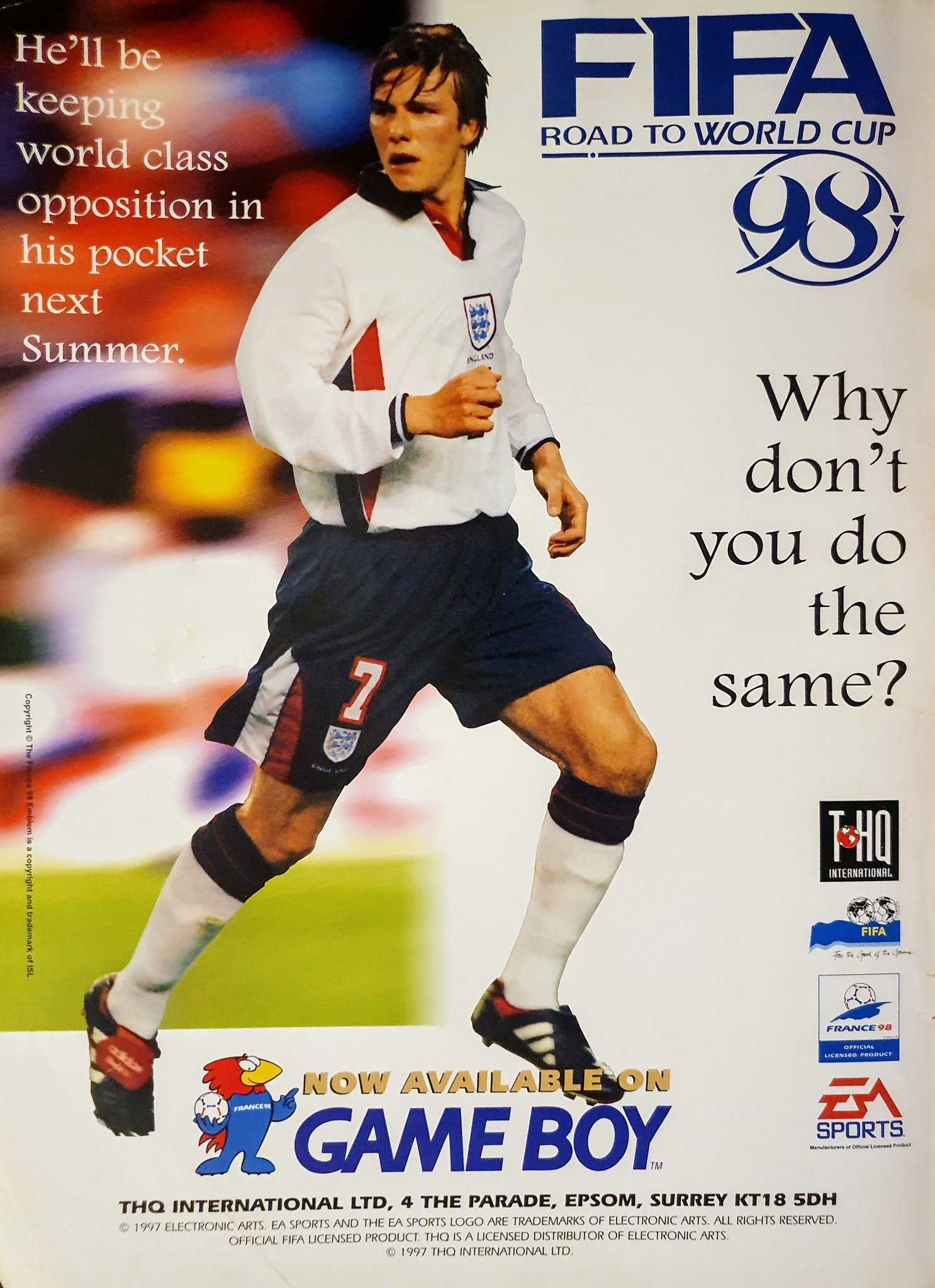 Said on Twitter: "Issue 63, December 1997 Game adverts for FIFA Road World Cup 98, Tennis Arena, Final Fantasy VII, and Jurassic Park: the World #GameBoy #THQ #EASports #Playstation #