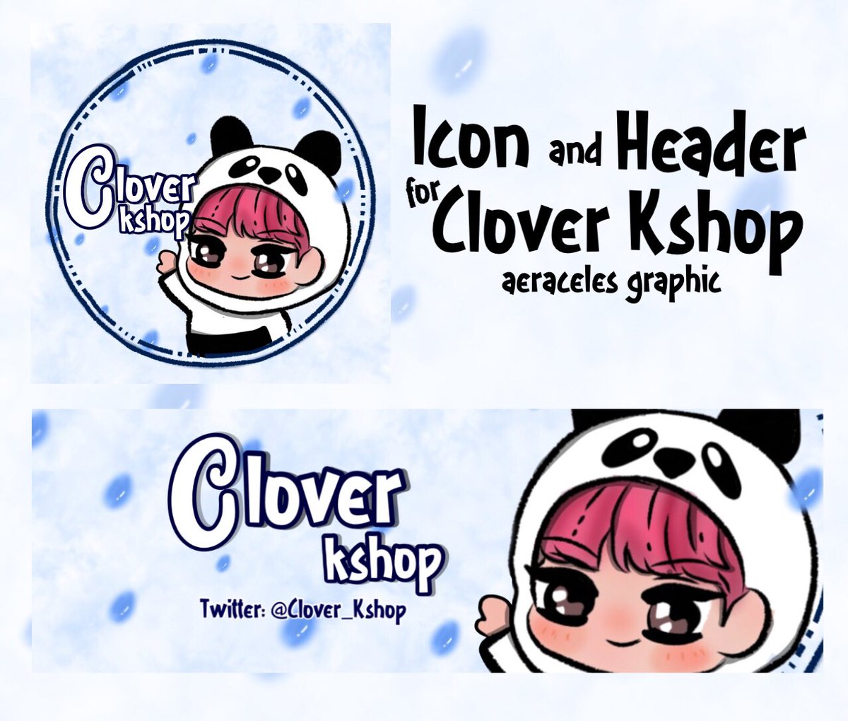 Icon and Header for  @Clover_Kshop.>> Goo and follow them, ang bait nila and they sell affordable albums~