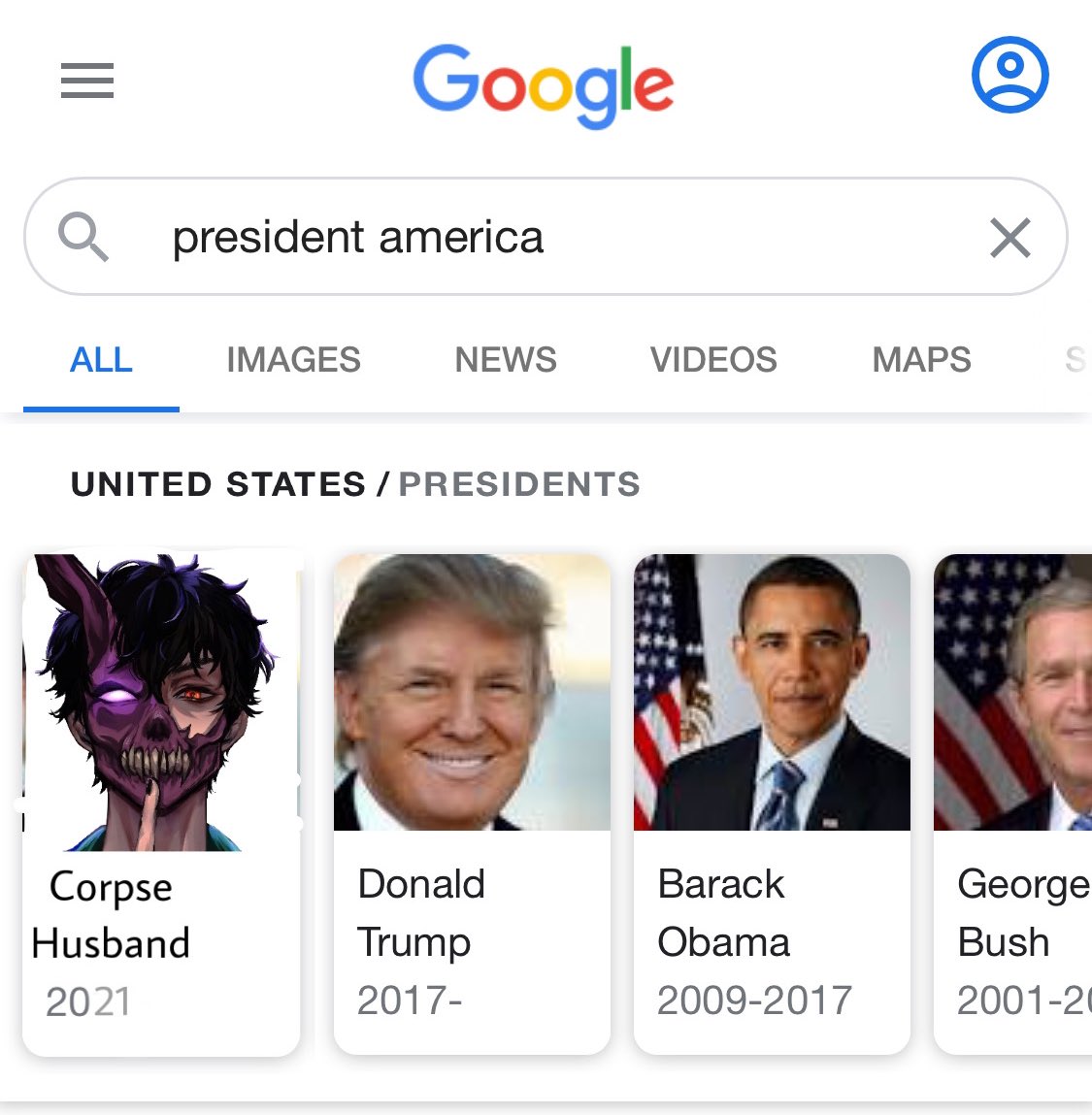 CATGIRLSHIT's tweet photo. OH JESUS HE’S ACTUALLY THE PRESIDENT #CORPSEFORPRESIDENT https://t.co/Szs1ApAeCy