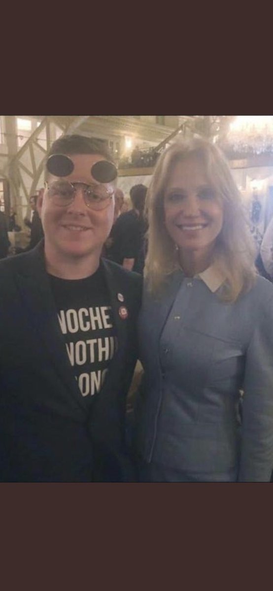 Richard Marx (@richardmarx) on Twitter photo Here’s <a href="/KellyannePolls/">Kellyanne Conway</a> happily posing for a photograph with Proud Boys’ Tyler Gadsden as he sports a t-shirt saying “Pinochet Did Nothing Wrong.” Do forgive me for believing she and <a href="/gtconway3d/">George Conway 👊🇺🇸🔥</a> are a tag-team of grifters. Here’s <a href="/KellyannePolls/">Kellyanne Conway</a> happily posing for a photograph with Proud Boys’ Tyler Gadsden as he sports a t-shirt saying “Pinochet Did Nothing Wrong.” Do forgive me for believing she and <a href="/gtconway3d/">George Conway 👊🇺🇸🔥</a> are a tag-team of grifters.