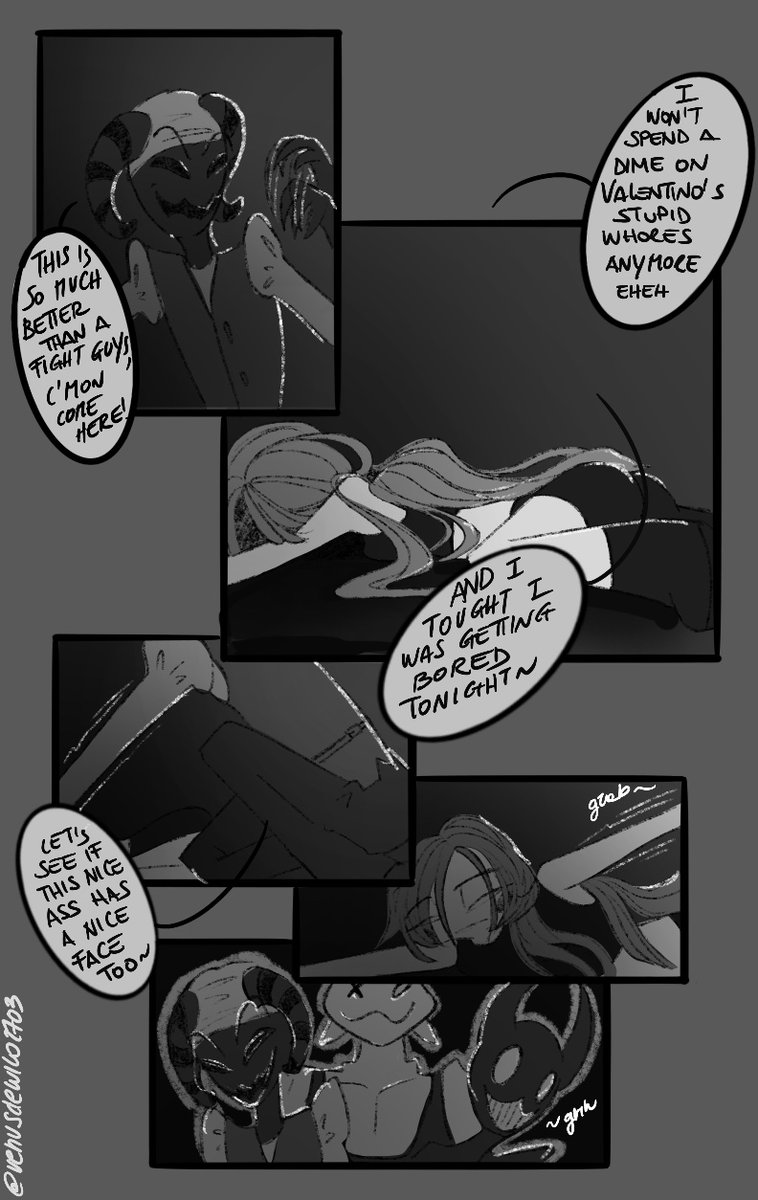 venusdemilo2703's tweet photo. Page 12-13-14
.
.
.
.
#HazbinHotelFanart #HazbinhotelOC #HHOC #HazbinHotelVox #HazbinHotel #HHAJ #HazbinHotelAJ #hazbinhotelcomic https://t.co/dEMnLEulX3