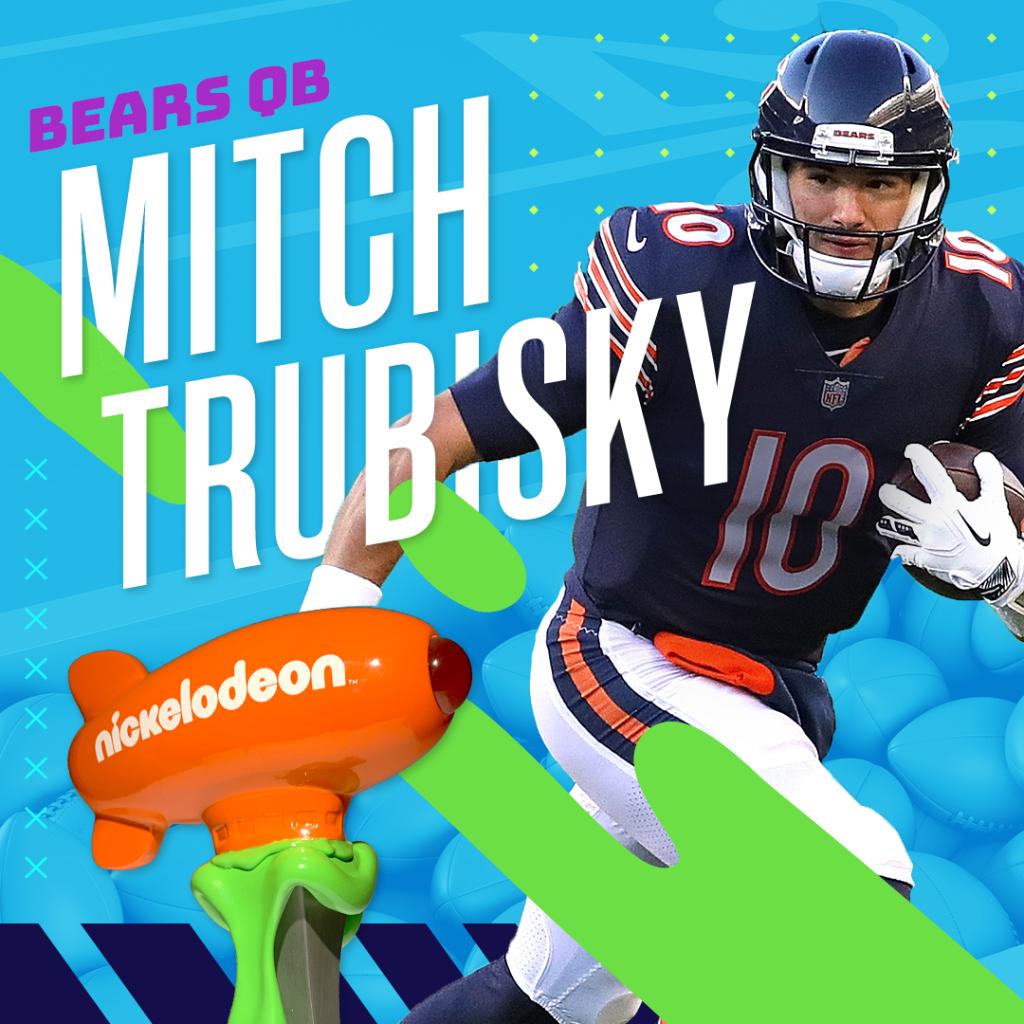 Nickelodeon's tweet image. And the NVP is…@Mtrubisky10 of the @ChicagoBears! Congrats 🏆