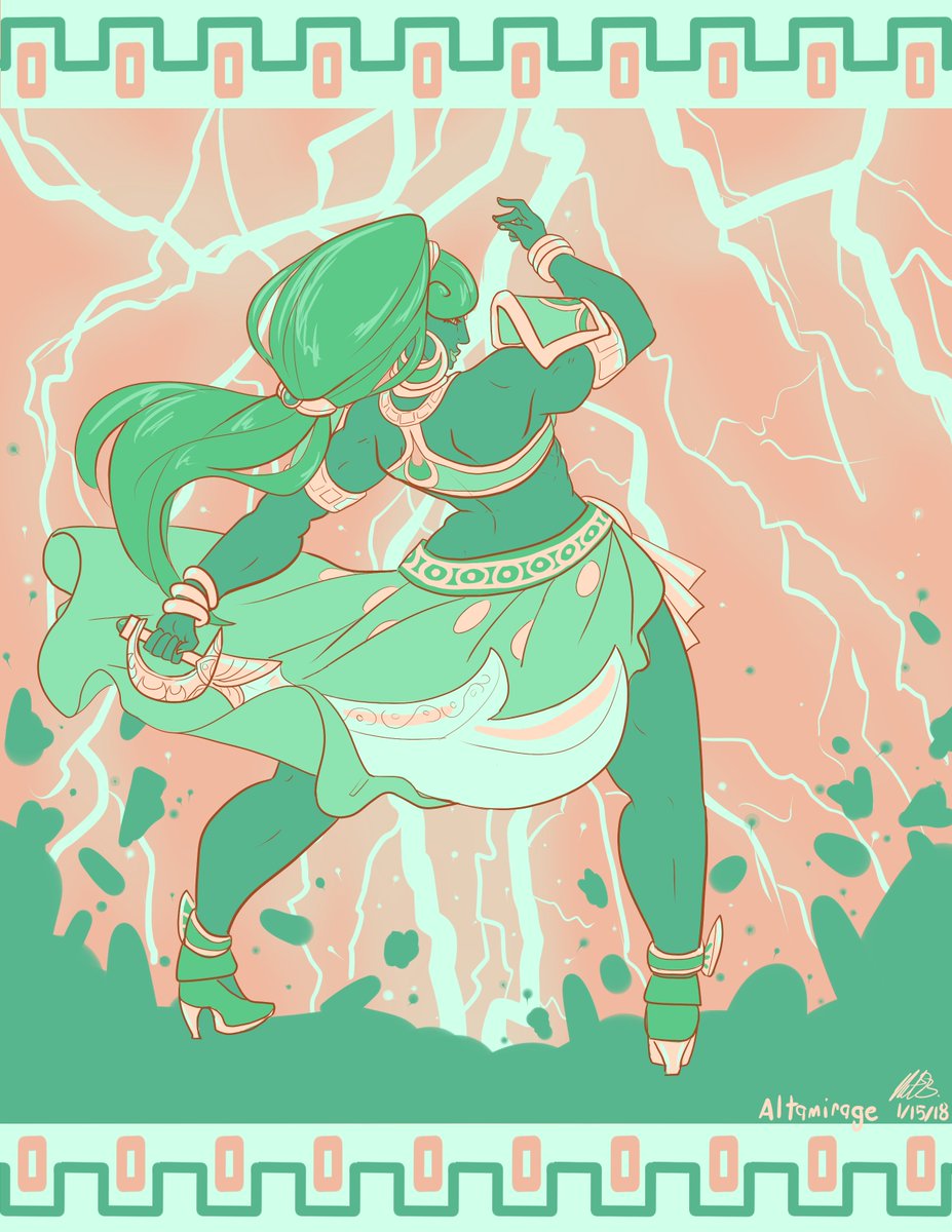 Alta_mirage's tweet photo. did i ever post this set to twitter??? i did a set of champions pieces a few years ago, still some of my fav art. 
also available on stuff on redbubble 😘https://t.co/1HovqCYm4W

#loz #botw #breathofthewild #legendofzelda #mipha #urbosa #revali #daruk https://t.co/S8Ms1zQ3FX
