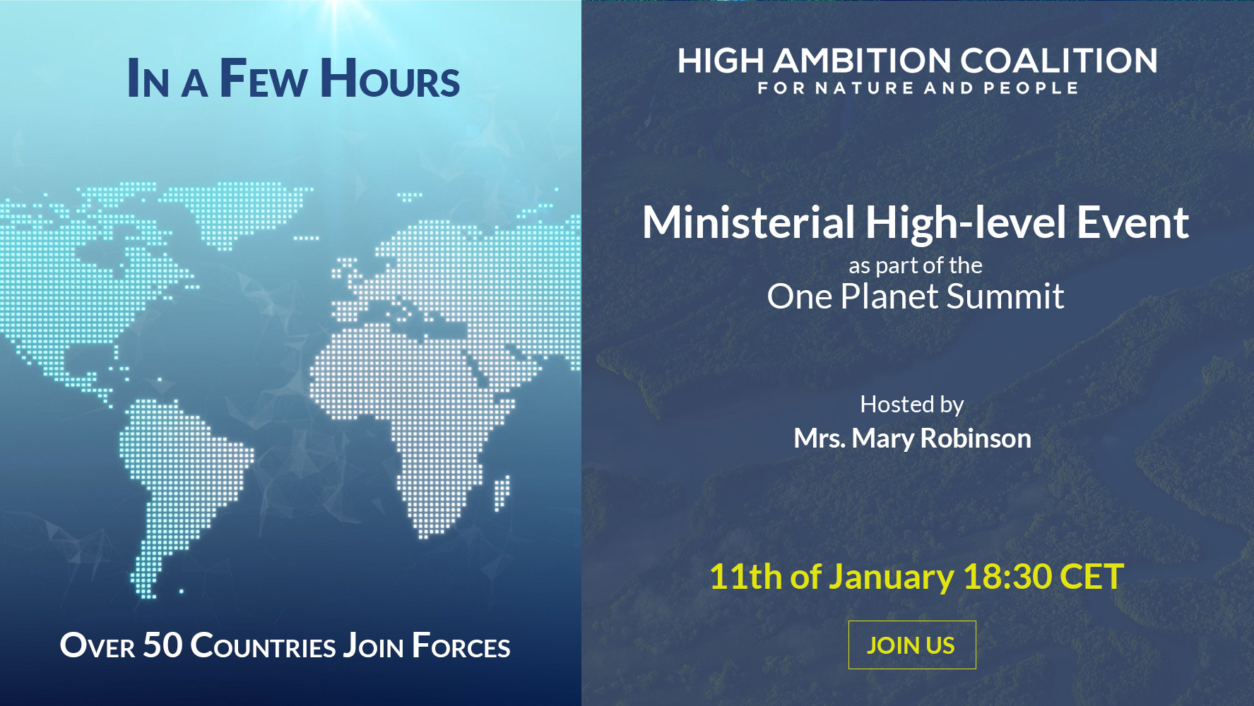 HACfornatureandpeople on Twitter: "Join in a hours the Ministerial High- level Event for the High Ambition Coalition for Nature and People! Over 45 countries have in 30x30 effort. Learn more at