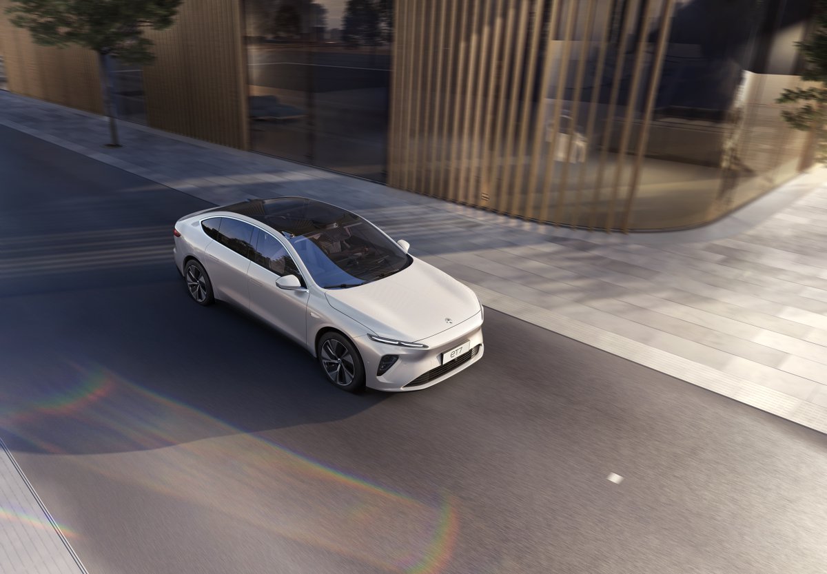 NIOGlobal's tweet photo. The #NIOET7 features NIO's latest NAD (NIO Autonomous Driving) technology, bringing safer and more relaxing autonomous driving from point A to point B. https://t.co/cZ2sR1oUve #NIONAD https://t.co/w7DV17jwEV