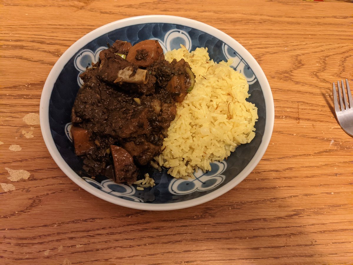 Lamb & Beet stew with Saffron rice
