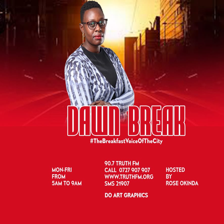 This week, be hopeful! May you grow in FAITH and PRAYER.“At least there is hope for a tree: If it is cut down, it will sprout again..” (Job 14:7-9). #DawnBreak #TheBreakfastVoiceOfTheCity. Stream Live on truthfm.org. With <a href="/RoseOkinda/">rose okinda</a>