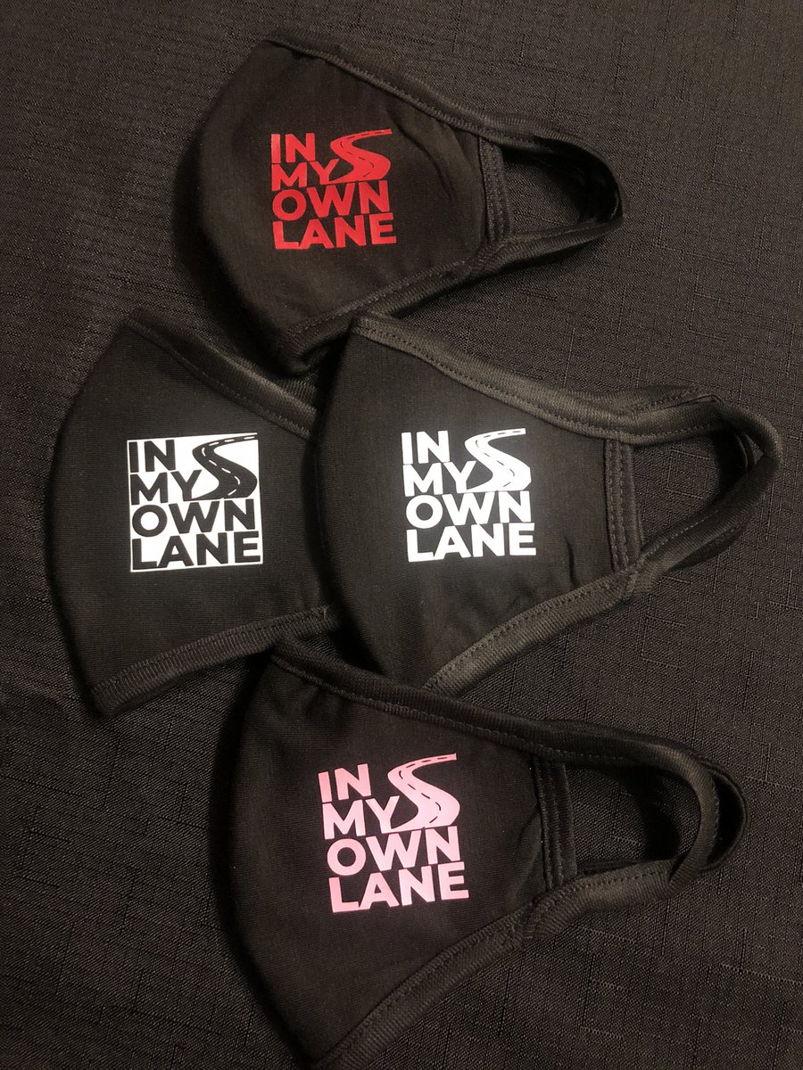 InMyOwnLaneClo1's tweet photo. Face Masks with nose wiring - $5. Black with all logo colours available. #inmyownlaneclothing https://t.co/bP6Tzqc3z6