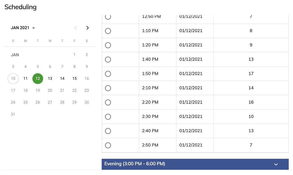 This very minute, there are more than 200 vaccination slots available on TUESDAY on the  @nycHealthy website. I am concerned this signals twin failures of outreach and technology by the City. THREAD