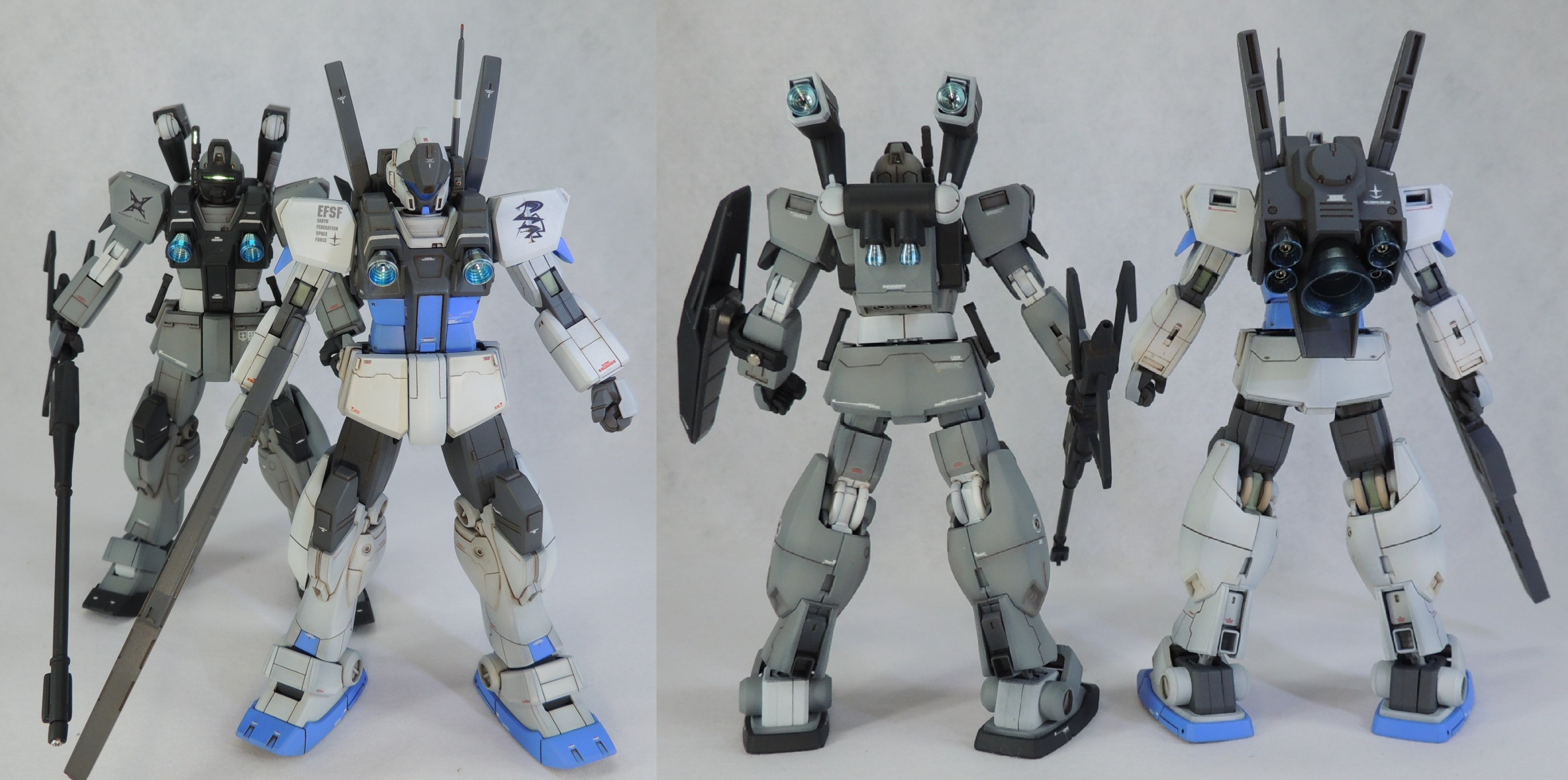 あやぽん 1 144rgm 79vジム ナイトシーカー ヴァースキ機 の空挺仕様と宇宙仕様の揃い踏み ジョニーライデンの帰還 ヴァースキ大尉 ジム ナイトシーカー ジムナイトシーカー ミキシングビルド Rgm79v Msvr T Co Sd62upxhpz Twitter