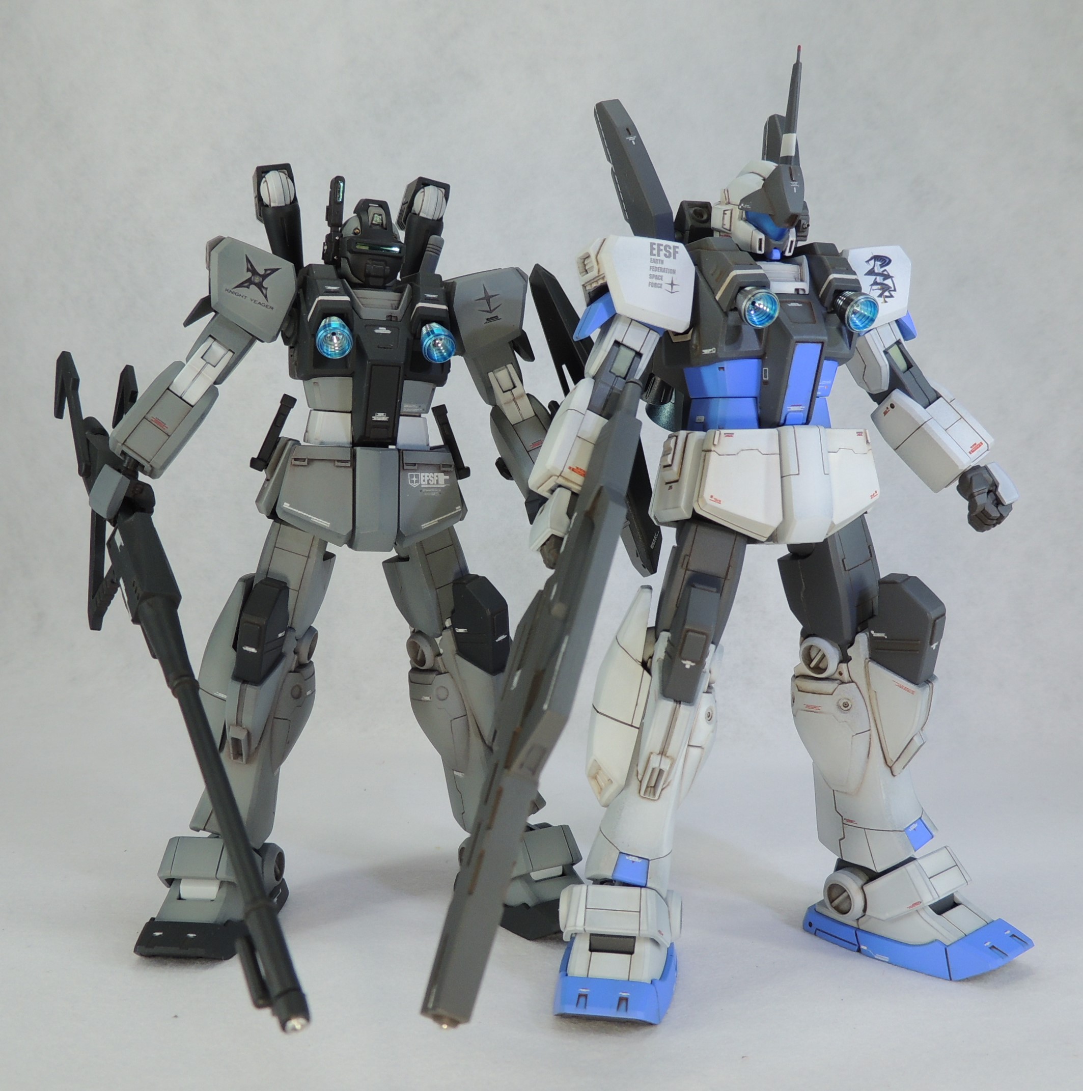 あやぽん 1 144rgm 79vジム ナイトシーカー ヴァースキ機 の空挺仕様と宇宙仕様の揃い踏み ジョニーライデンの帰還 ヴァースキ大尉 ジム ナイトシーカー ジムナイトシーカー ミキシングビルド Rgm79v Msvr T Co Sd62upxhpz Twitter