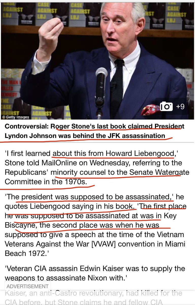 DECEASED Capitol Police Officer Howard Liebengood’s father told ROGER STONE details about the JFK assassination and plans to assassinate Nixon... What did Liebengood Jr know 