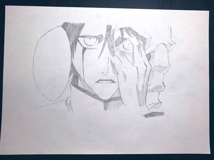 #BLEACH #ウルキオラ #模写 #イラスト 目抉ってますね...最遊記の八戒も抉ってましたね...って伝わるといいな('・ω・`) 