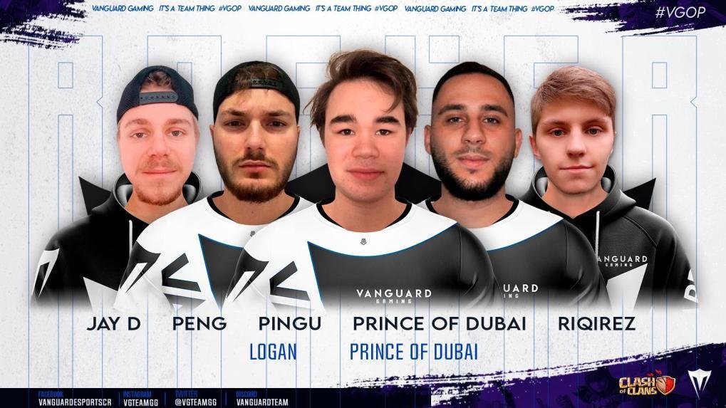 VANGUARD X CLASH OF CLANS!

We are excited to announce our professional Clash of Clans roster for 2021, along with our new director @LoganOPzz! 

This stacked crew will make a run for it all! 🏆

🇮🇹 <a href="/JayDHusky/">Jay D.</a>
🇪🇸 @PeNGClash
🇸🇪 <a href="/Pingu_CoC/">Pingu_CoC</a>
🇸🇪 @Princeofdubai95
🇵🇱 <a href="/Riqirez/">TRB Riqirez</a>

#VGOP
