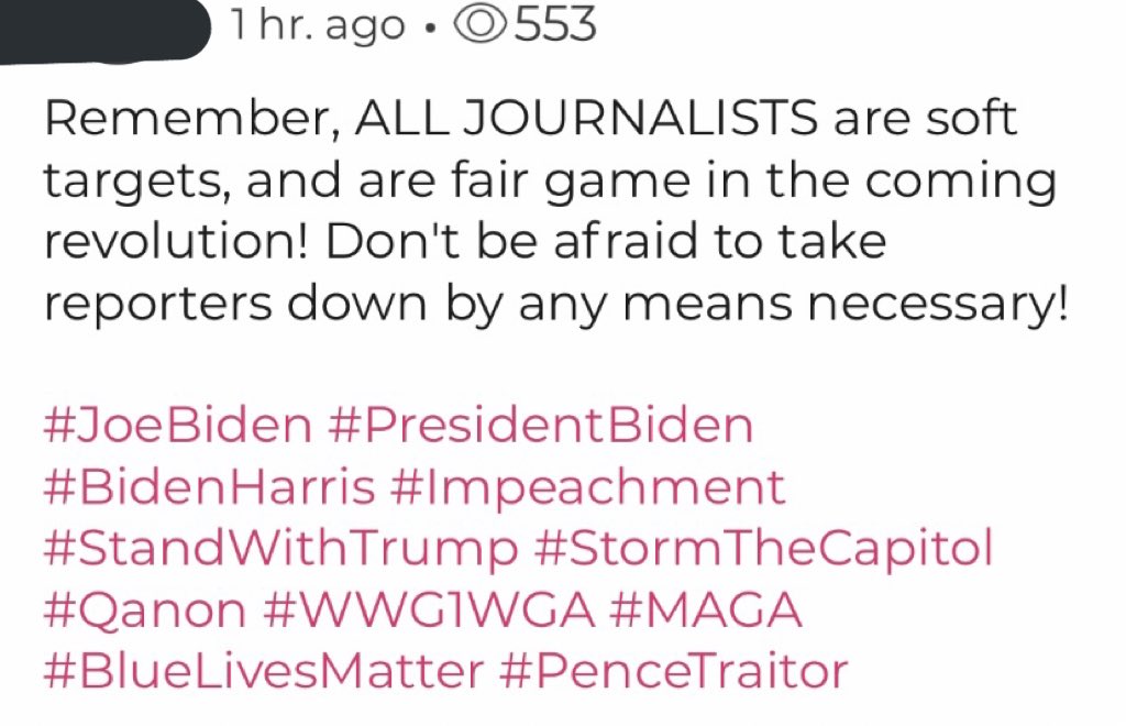 Some of the free speech we'll be deprived of while Parler is down