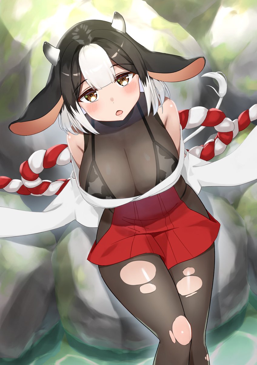 「iPad描き初めどうしても描いてみたかったので…#牛柄ビキニ 」|ファクトリィのイラスト