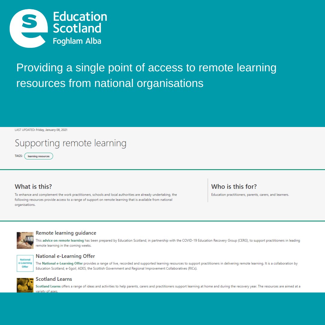 To enhance and complement the work practitioners, schools and local authorities are already undertaking, we have curated into a single list the wide range of support available on remote learning from national organisations ow.ly/4MZa30rs7F0