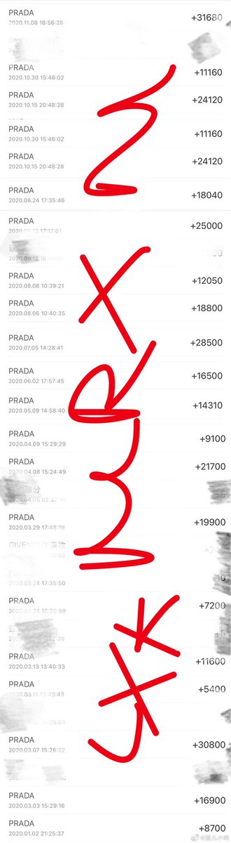 mykkhka's tweet photo. this ikun spent more than  330k RMB (50k USD) in ONE Prada store. After he was announced as Prada spokesperson, Prada market value quickly exceeded 60 billion HK dollars, and it is now valued at 120 billion HK dollars. the fact is kun saved Prada market in China. 
#Caixukun https://t.co/5Ds1tbOx8b