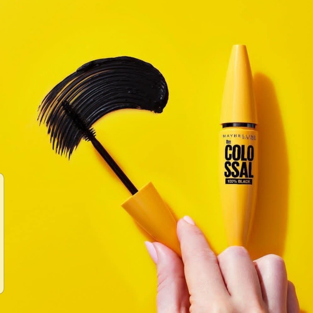 Черная тушь желтые. Maybelline Colossal тушь. Тушь мейбелин Colossal 100 Black. Мейбелин Colossal Volume 100 тушь. Тушь для ресниц Maybelline New York the Colossal Volum' Express, 100%.