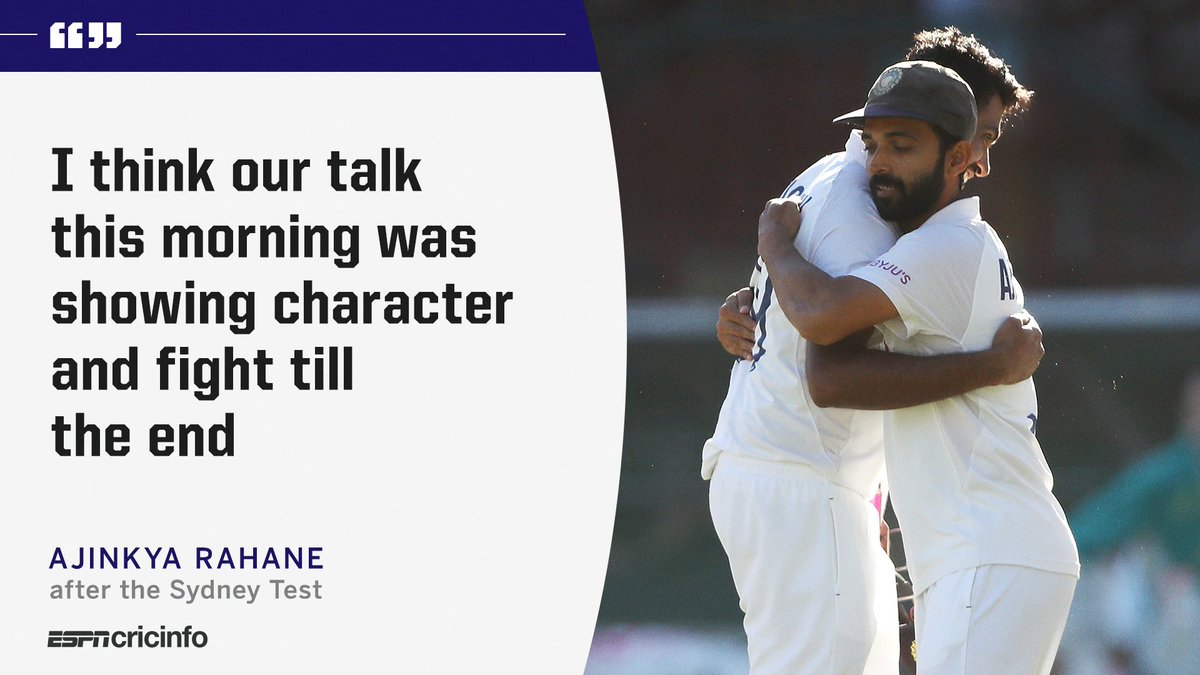 cricinfo's tweet photo. Character. Fight. India did everything they were asked to do 💪 

#AUSvIND https://t.co/KzrDw8zLFR