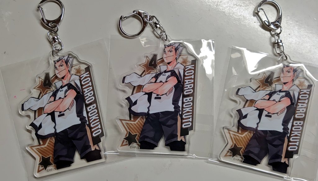 higa_spring's tweet photo. ❮交換･譲渡❯
ハイキュー展 アクリルキーホルダー“ HEROES”黒尾＆木兎

❮譲❯木兎(梟谷)A×3、B
        木兎(24歳)A
❮求❯黒尾(24歳)A＞黒尾(音駒)A
または、定価＋送料(場合によって値引き有り)

都内手渡しor郵送にてご対応致します。検索からでもお気軽にお声掛け下さい。
宜しくお願い致します https://t.co/HyrUrnHodU