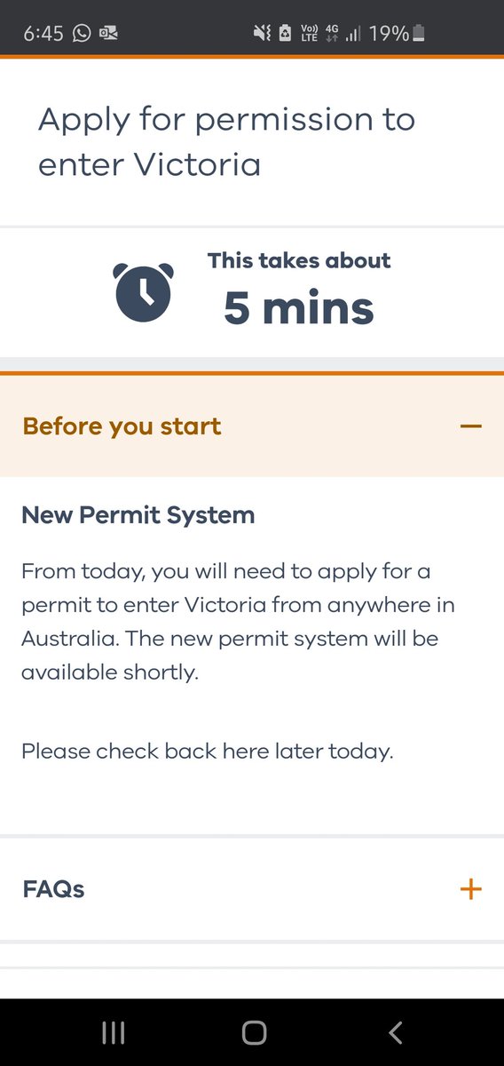 iRavThacker's tweet photo. @VicGovDHHS @VictorianCHO @peripatetical it's 6:45pm AEST &amp; The services Vic website to apply for Covid-19 interstate border permit is not up and running. @heidimur @migga @SimoLove @andrew_lund https://t.co/BVrEhjIYgn