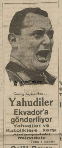 LatinTurkiye's tweet photo. #TheodorHerzl'in #İsrail'in #Filistin ya da #Arjantin'de kurulmasına sıcak yaklaştığı biliniyor. Ancak II.WW öncesi #Hitlerin baskısından bıkan 50 bin #Yahudi'nin #Ekvador'a gönderilmesi söz konusu.
Ekvador yönetimi ise kalifiye elemanların geleceği beklentisinde..
1935-Haber https://t.co/NiSdJG6FOJ