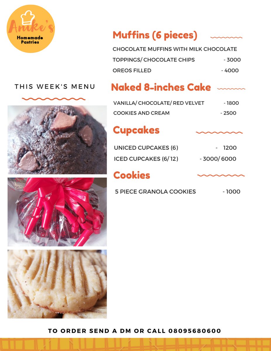 queee_nie's tweet photo. It's another day to order yummy pastries from Anikeshomemade. 

Prices starting from 500 Naira 😁

Please RT. https://t.co/qDAx13leCR