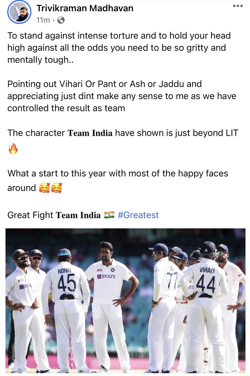 tyru_6's tweet photo. #TeamIndia #IndianCricketTeam #Ashwin #Jadeja #hanumavihari #RishabhPant #RohitSharma #Shubmangill #Rahane #bumrah #Saini #Siraj  #CheteshwarPujara 💕💕 https://t.co/12K7cJGh65