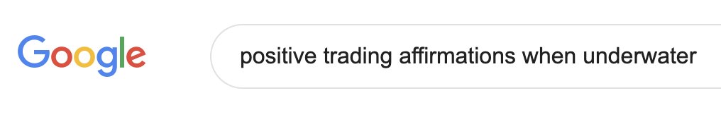 Pro tip when your trade is underwater: