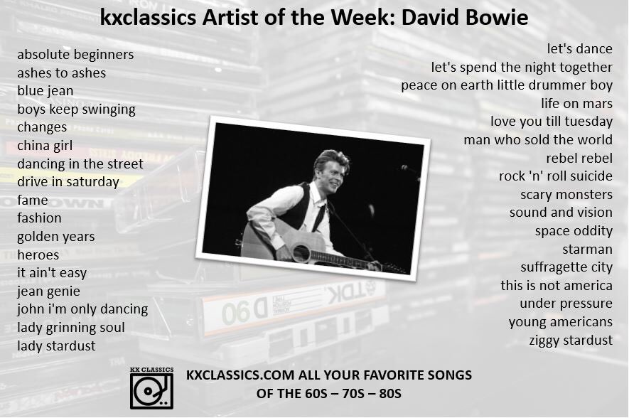 KXclassics's tweet image. He never stopped reinventing himself. Was a great inspiration for pop music and culture. This week we honor the life and music of David Bowie on kxclassics.com