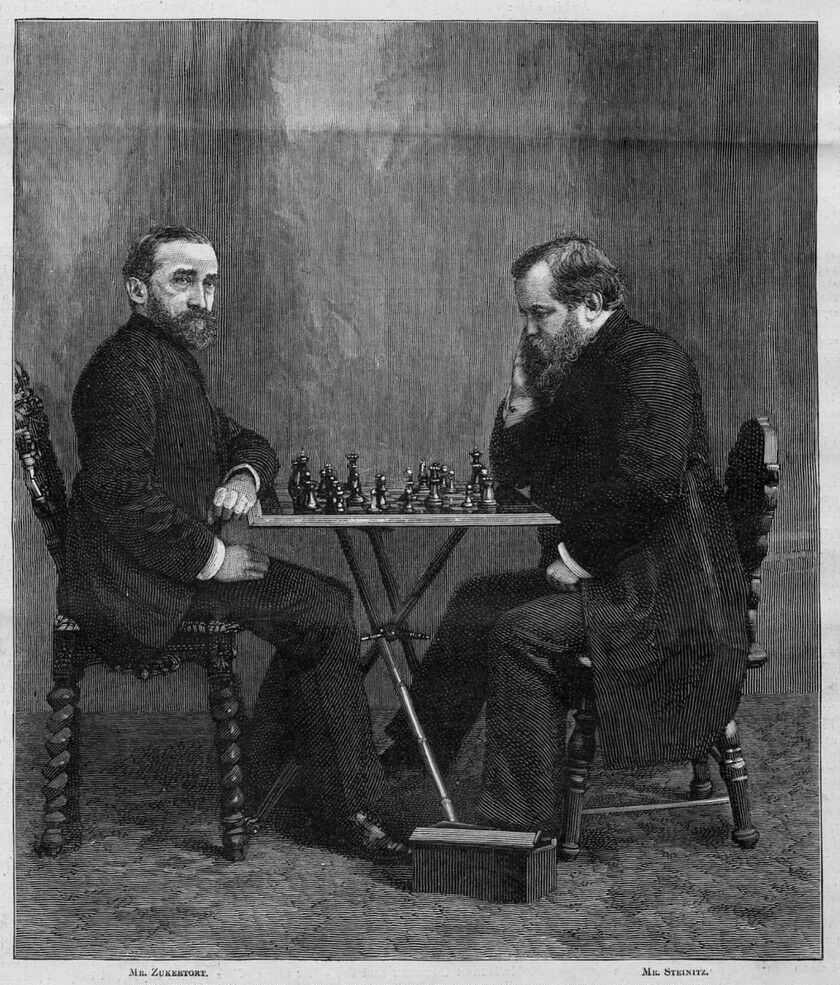 FollowChess on X: The first-ever World Chess Championship began #OnThisDay  in 1886. The match started off with a Steinitz win, but Zukertort hit back  with 4 successive victories. In the next 15