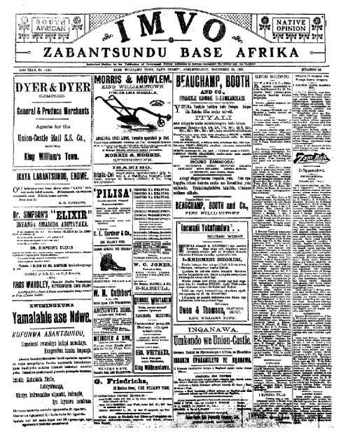 In 1884 Jabavu founded the Imvo Zabantsundu which became the first newspaper founded by a Black person previous publications like Isigidimi were founded by churches. This was the first independent and Black owned newspaper. Among its future editors was John Langalibalele Dube.