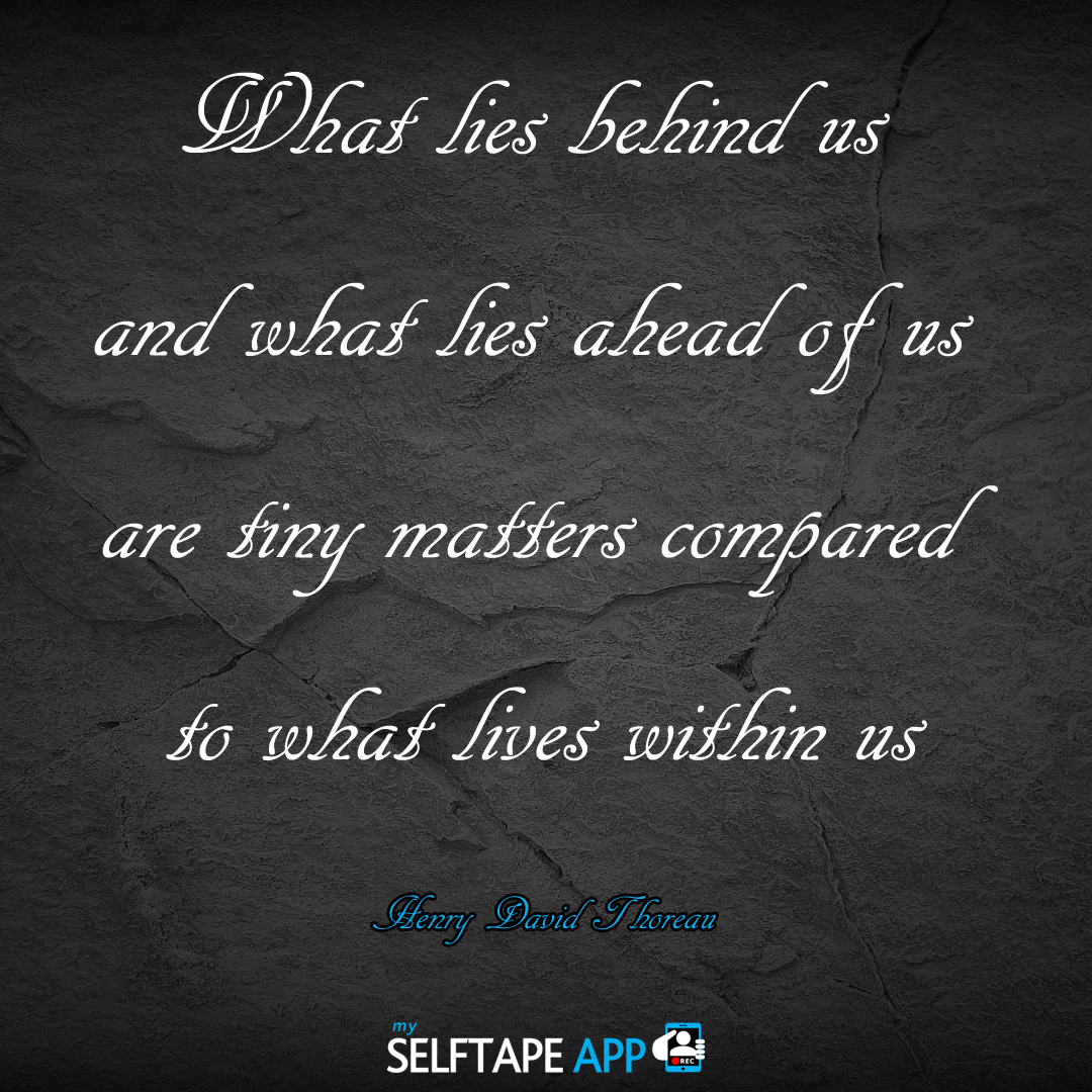 myselftapeapp's tweet photo. #QUOTE: "What lies behind us and what lies ahead of us are tinny matters compared to what lives within us." 📜 #HenryDavidThoreau
.
🎞️
.
#actors #actress #acting #actorslife #workingactor #audition #selftape #app #casting #actor #actresslife #tvactor #filmactor #setlife #filmset https://t.co/cqA0kuyHaG