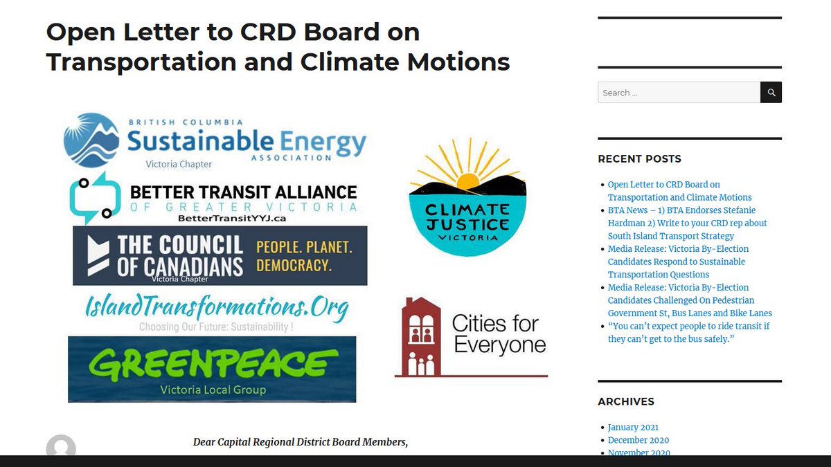 The <a href="/crd_bc/">crd_bc</a> board unanimously voted to declare a #ClimateEmergency. On Wednesday they vote on some initial steps to put the declaration into practice. bettertransityyj.ca/2021/01/08/ope… #yyj #yyjpoli