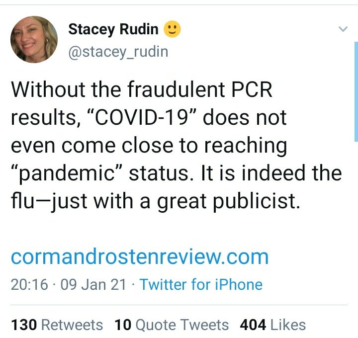 Covid does not even come close to reaching pandemic status, she has said.