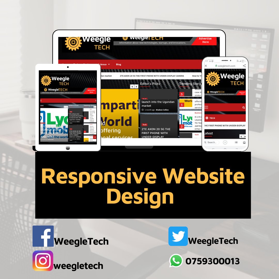WeegleTech's tweet image. Responsive web design is about creating web pages that look good on all devices!
A responsive web design will automatically adjust for different screen sizes and viewports.

#ResponsiveWebDesign
#WeegleTech