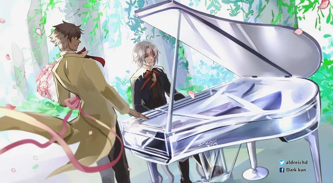 Ah found the D.Gray-Man glass piano art I did two years ago 