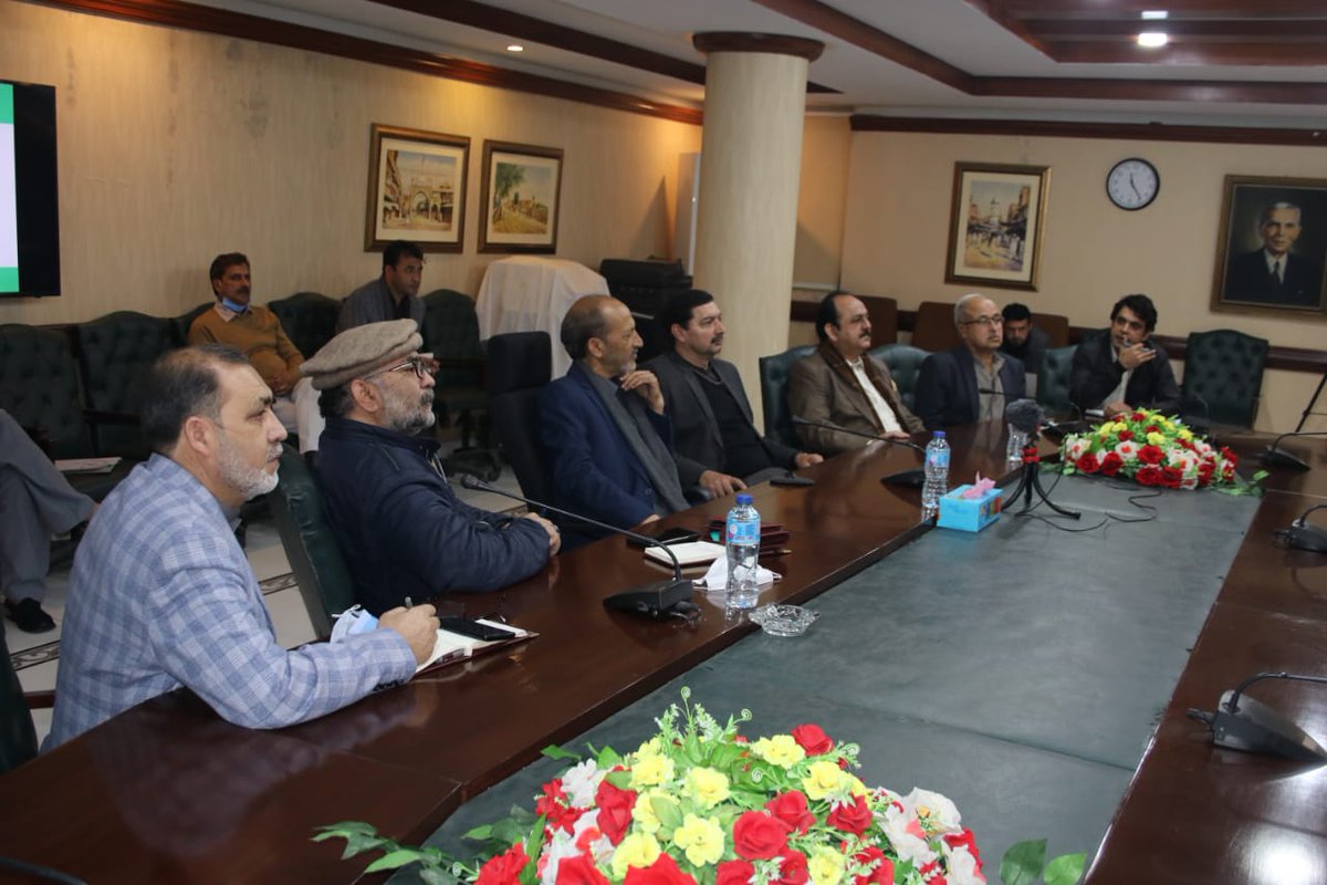 Minister and secretary Works (PWD) Gilgit Baltistan visit for obtaining assistance From C&amp;W Department KP Regarding E-Bidding Sysytem on 5th January 2021.