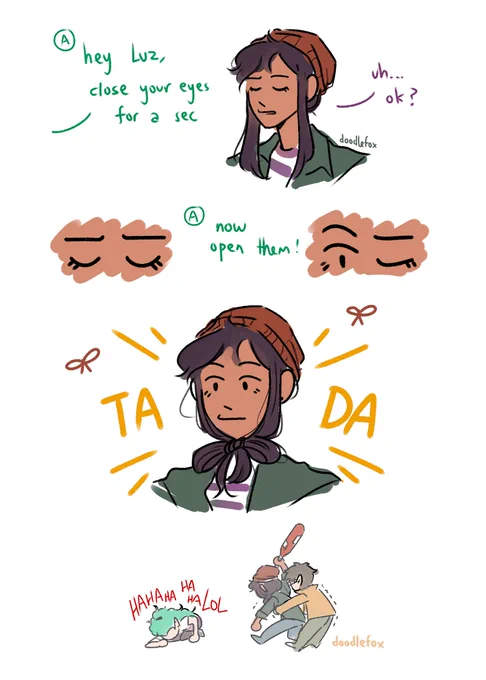 #IAmNonbinary hello i am faye and i like to doodle fanart and make short comics 